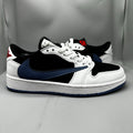 Air Jordan 1 Lightning Reverse Swoosh White Black Blue Sneakers
