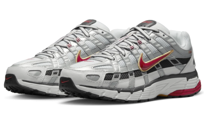 Nike P-6000 CNPT Women's Sneakers - Metallic Silver / Red