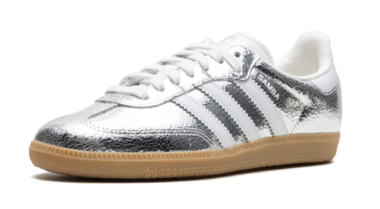 Women's adidas Samba OG 'Silver Metallic' (Cracked Leather) JR0035
