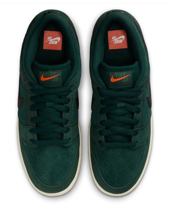 Nike SB Dunk Low Pro Orange Label 'Dark Fir / Black / Fir / Sail'