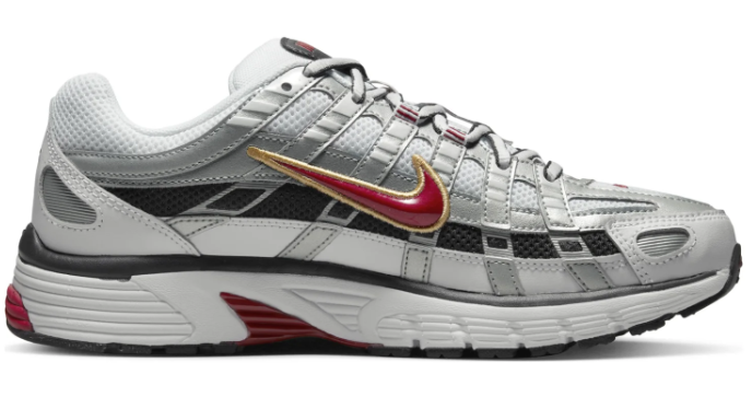 Nike P-6000 CNPT Women's Sneakers - Metallic Silver / Red