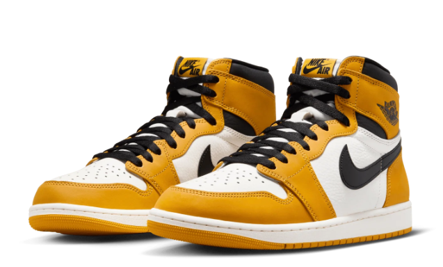 Air Jordan 1 Retro High OG Men's Sneakers in Yellow Ochre