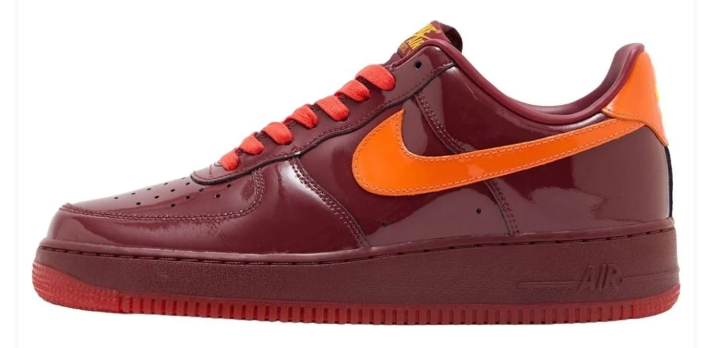 Nike Air Force 1 Low Red Patent Sneakers - Picante Red/White